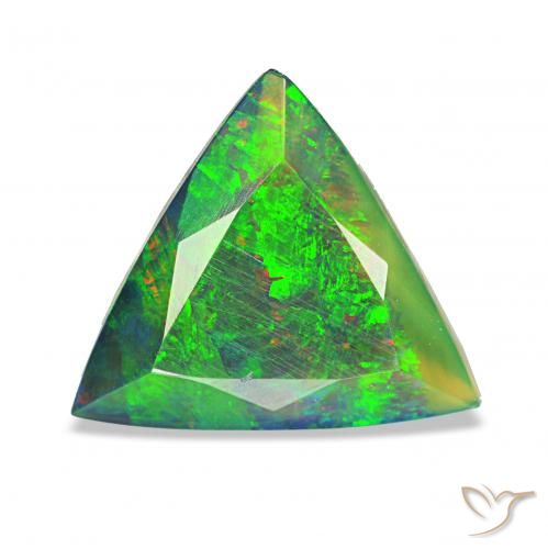 Ópalo negro Multicolor natural de 0.90 ct, Trillón, Opaco