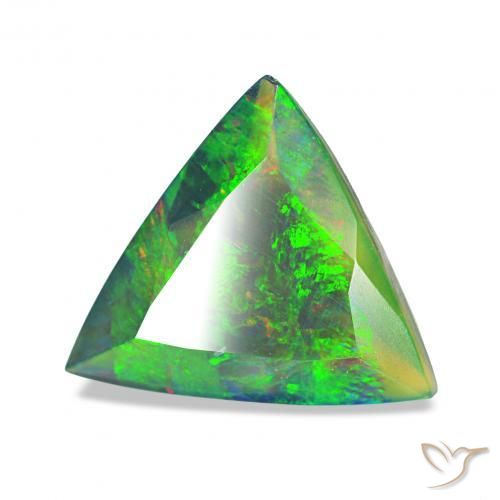 Ópalo negro Multicolor natural de 0.90 ct, Trillón, Opaco
