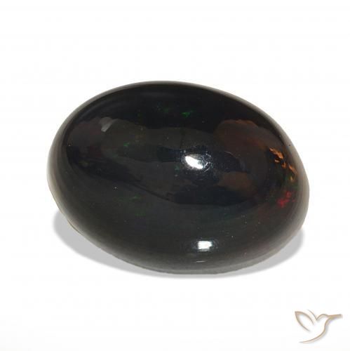 Ópalo negro Multicolor natural de 5.61 ct, Ovalada, Opaco