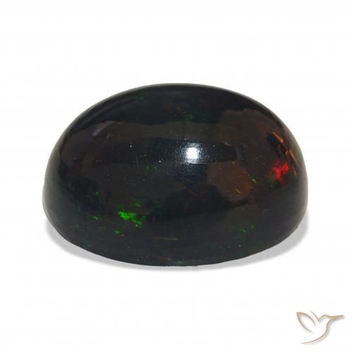 Ópalo negro Multicolor natural de 5.61 ct, Ovalada, Opaco