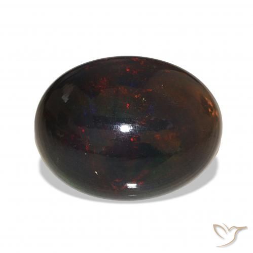 5.11ct Multicolor Ópalo negro, Ovalada, Opaco