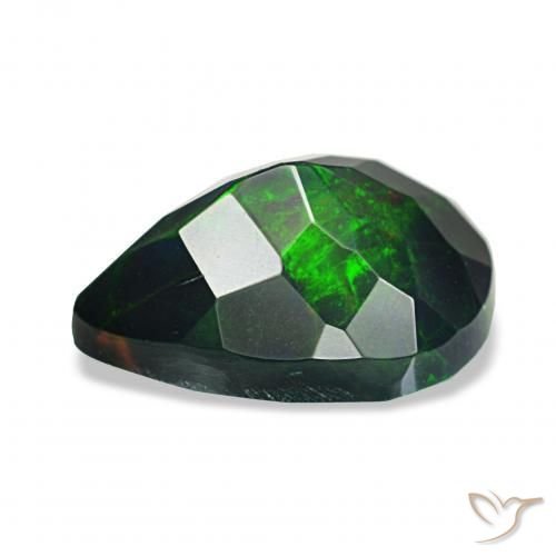 Ópalo negro Multicolor natural de 1.62 ct, En forma de pera, Opaco
