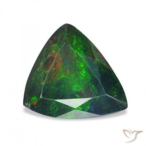 0.99ct Multicolor Ópalo negro, Trillón, Opaco