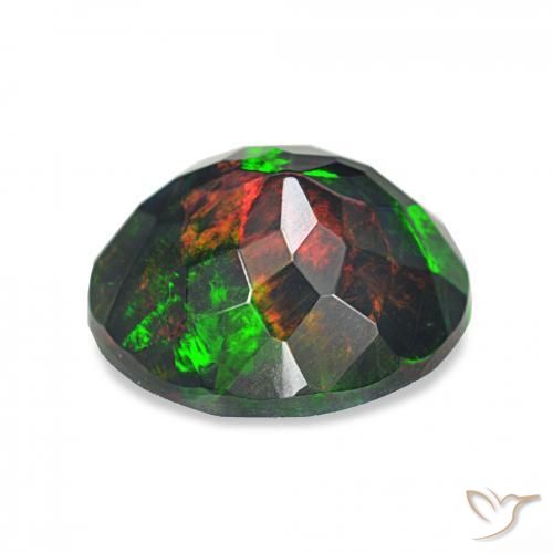 Ópalo negro Multicolor natural de 1.71 ct, Ovalada, Opaco