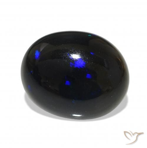 Ópalo negro Multicolor natural de 3.38 ct, Ovalada, Opaco