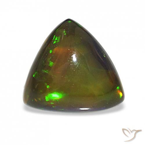 Ópalo negro Multicolor natural de 3.00 ct, Trillón, Transparente