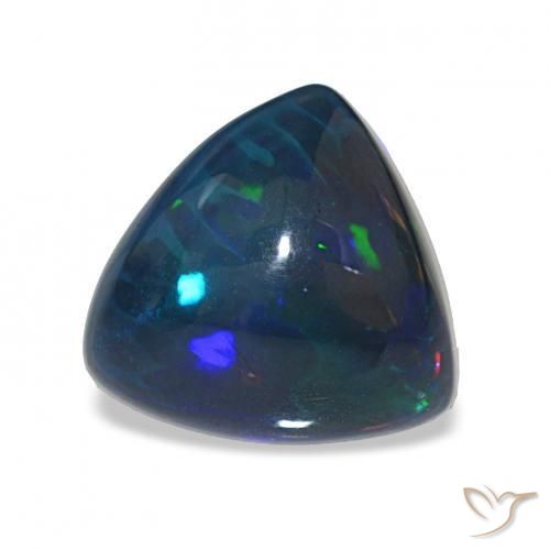Ópalo negro Multicolor natural de 4.01 ct, Trillón, Opaco