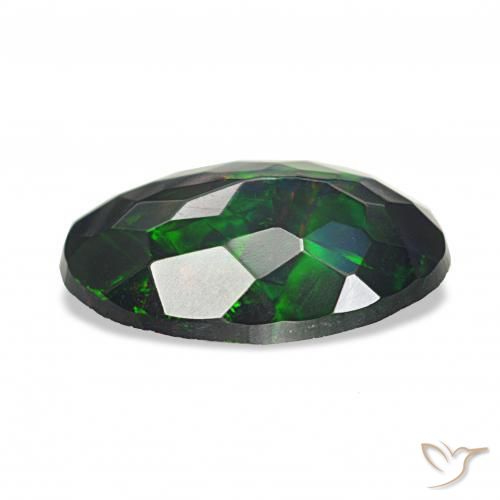 Ópalo negro Multicolor natural de 1.50 ct, Corte Óvalo, Opaco