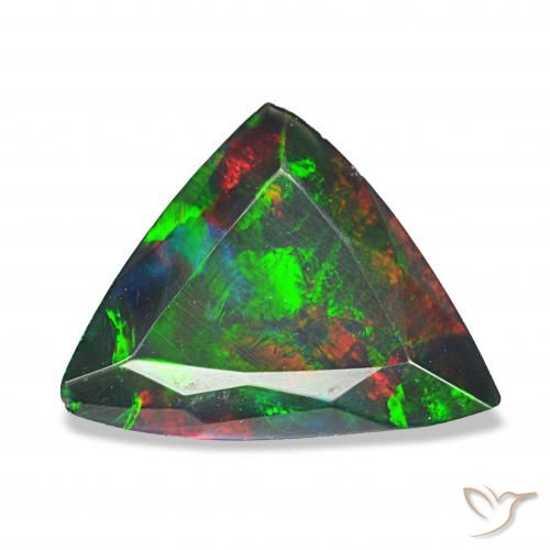 Ópalo negro Multicolor natural de 1.30 ct, Trillón, Opaco