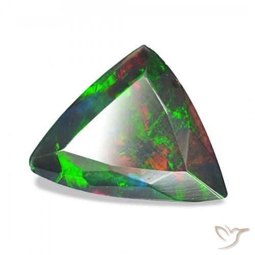 Ópalo negro Multicolor natural de 1.30 ct, Trillón, Opaco