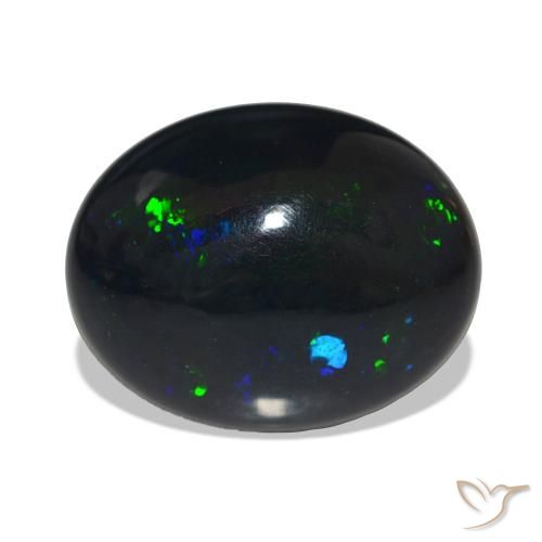 11.99ct Multicolor Ópalo negro Piedras Preciosas, Ovalada, Opaco