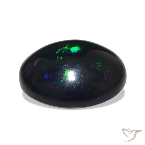 Ópalo negro Multicolor natural de 11.99 ct, Ovalada, Opaco