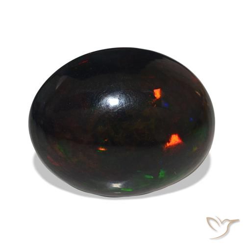 9.65ct Multicolor Ópalo negro, Ovalada, Opaco