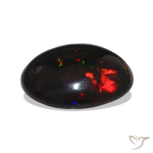 Ópalo negro Multicolor natural de 9.65 ct, Ovalada, Opaco