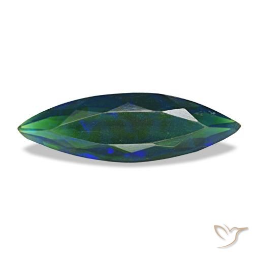 Ópalo negro multicolor natural de 1,81 ct, marquesa, translúcido
