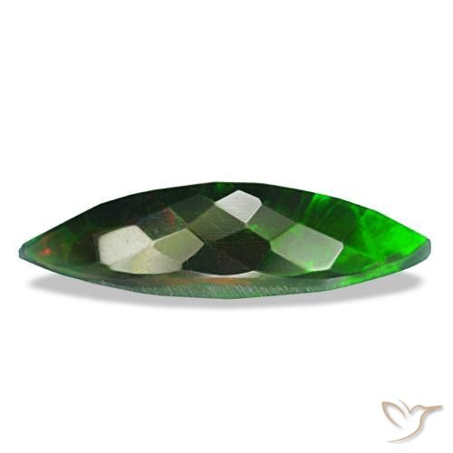 Ópalo negro multicolor natural de 2,27 ct, marquesa, opaco