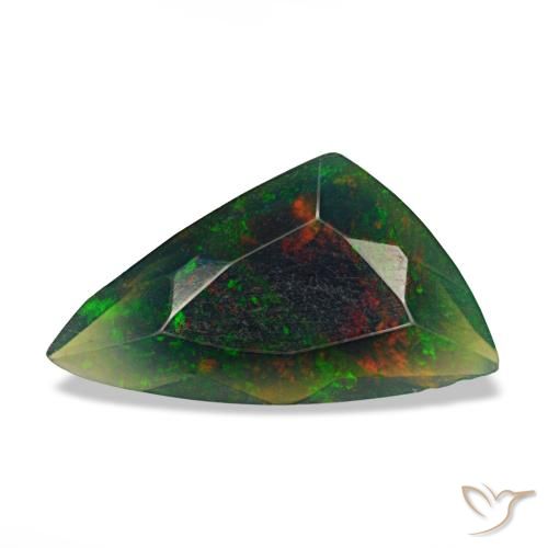 Ópalo negro multicolor de 1,16 ct, fantasía, translúcido
