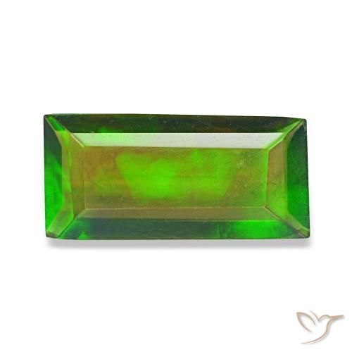 Ópalo negro multicolor natural de 1,33 ct, baguette, translúcido