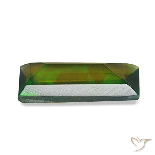 Ópalo negro multicolor natural de 1,33 ct, baguette, translúcido