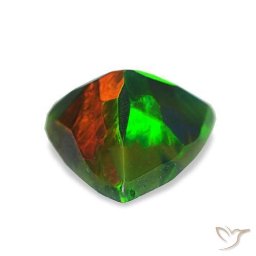 Ópalo negro multicolor natural de 0,85 ct, trillón, opaco