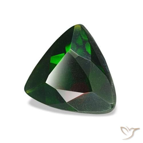 Ópalo negro multicolor natural de 1,06 ct, trillón, opaco