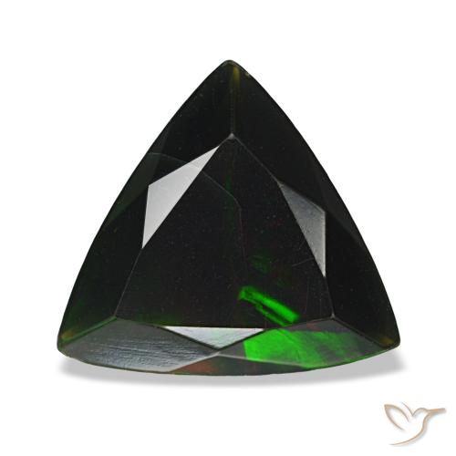Ópalo negro multicolor natural de 1,28 ct, trillón, opaco