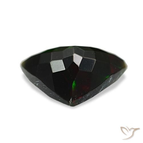 Ópalo negro multicolor natural de 1,28 ct, trillón, opaco