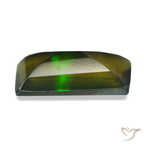 Ópalo negro multicolor natural de 2,13 ct, corte cojín, translúcido