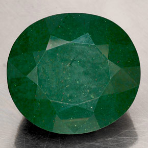 Heliotropo verde natural de 90,45 ct, corte óvalo, opaco