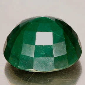 Heliotropo verde natural de 90,45 ct, corte óvalo, opaco