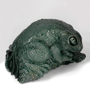 Heliotropo verde natural de 931,99 ct, forma elegante, opaco