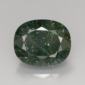 Heliotropo verde natural de 15,97 ct, corte óvalo, opaco