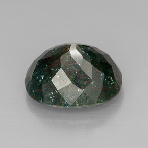 Heliotropo verde natural de 15,97 ct, corte óvalo, opaco
