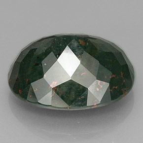 Heliotropo verde natural de 24,04 ct, corte óvalo, opaco