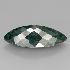 Heliotropo verde natural de 12,01 ct, marquesa, opaco