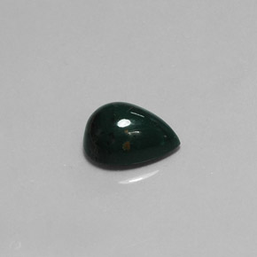 Heliotropo verde natural de 4,59 ct, en forma de pera, opaco