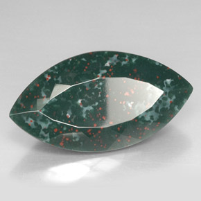 Heliotropo verde natural de 36,76 ct, marquesa, opaco
