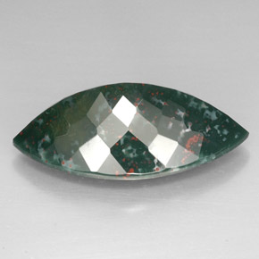 Heliotropo verde natural de 36,76 ct, marquesa, opaco