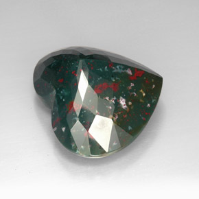 Heliotropo verde natural de 86,15 ct, forma de corazón, opaco