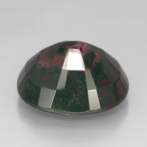 Heliotropo verde natural de 30,29 ct, corte cojín, opaco