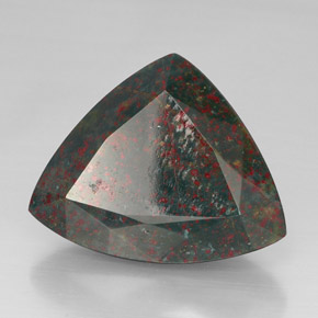 Sanguinaria Verde moteado natural de 31.69 ct, Trillón, Opaco