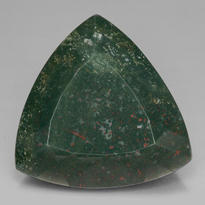 Heliotropo verde natural de 62,13 ct, trillón, opaco
