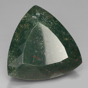 Heliotropo verde natural de 62,13 ct, trillón, opaco