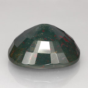 Heliotropo verde natural de 73,05 ct, corte cojín, opaco