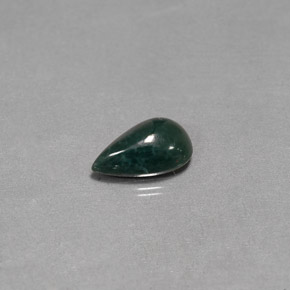 Sanguinaria Verde moteado natural de 1.56 ct, En forma de pera, Opaco