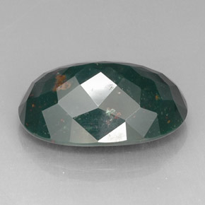 Heliotropo verde natural de 14,26 ct, corte óvalo, opaco