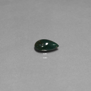 Heliotropo verde natural de 0,72 ct, en forma de pera, opaco