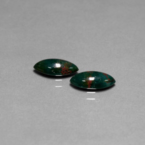 Gemas de heliotropo verde natural de  ct, marquesa, opaco