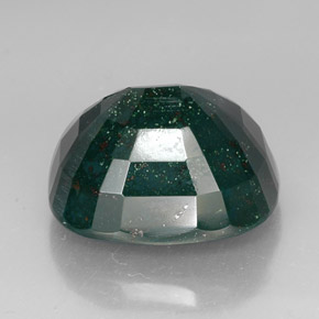 Heliotropo verde natural de 41,61 ct, corte cojín, opaco