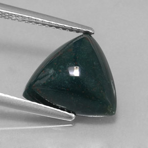 Heliotropo verde natural de 3,97 ct, trillón, opaco